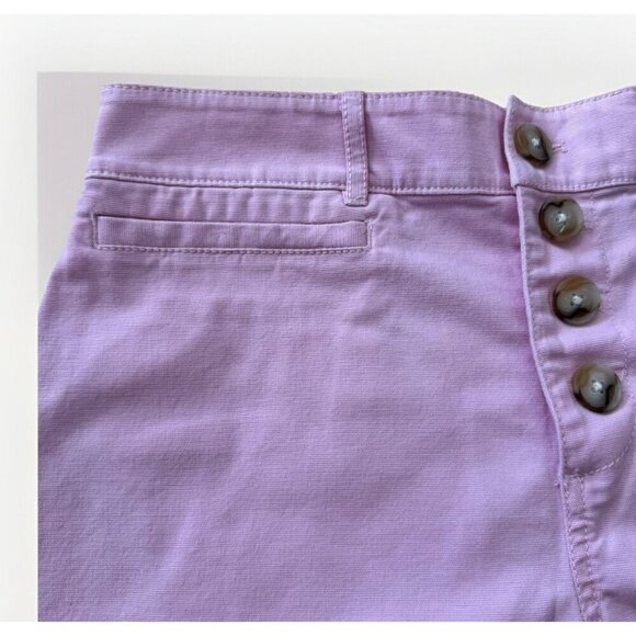 LOFT Womens 4 Button Front High Waisted Shorts Ballet Pink Size 6 - Picture 3 of 5